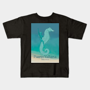 The Boy on the Seahorse Puerto Vallarta Kids T-Shirt